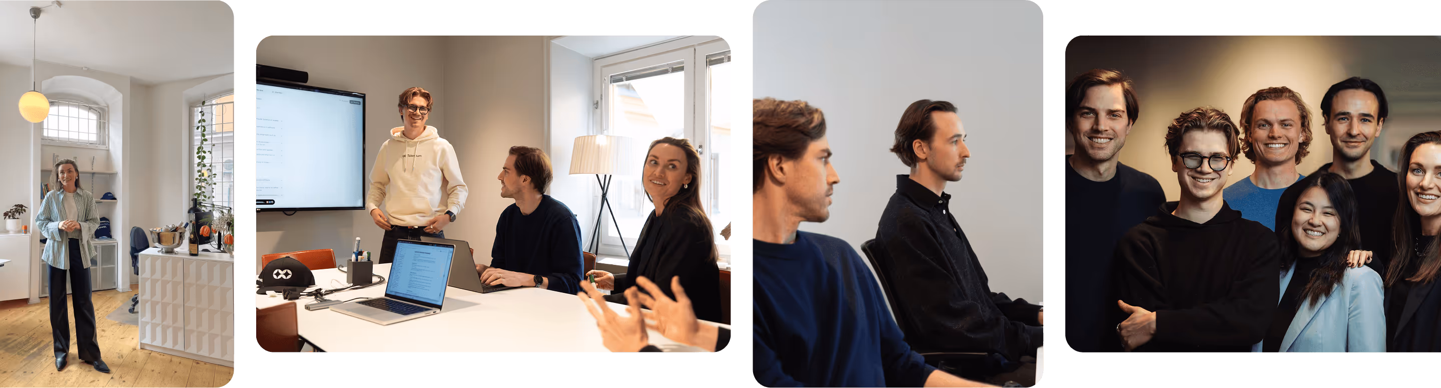 Collage of team members at Talentium working and collaborating