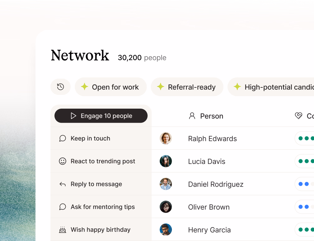Your network, searchable